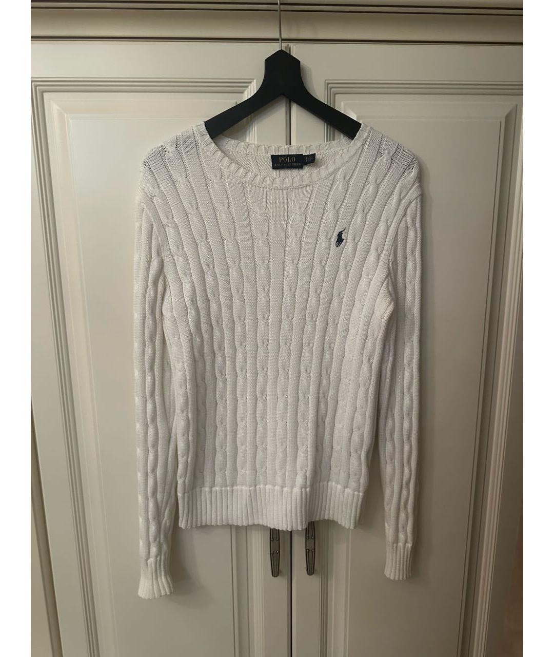 POLO RALPH LAUREN Белый хлопковый джемпер / свитер, фото 5