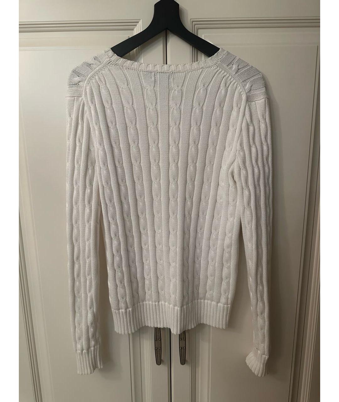POLO RALPH LAUREN Белый хлопковый джемпер / свитер, фото 2