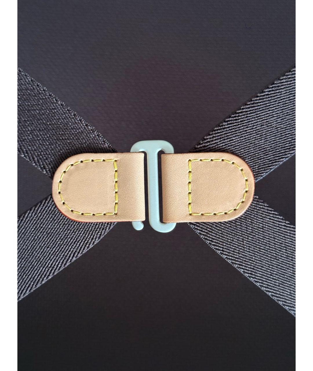 LOUIS VUITTON Коричневый чемодан из искусственной кожи, фото 7