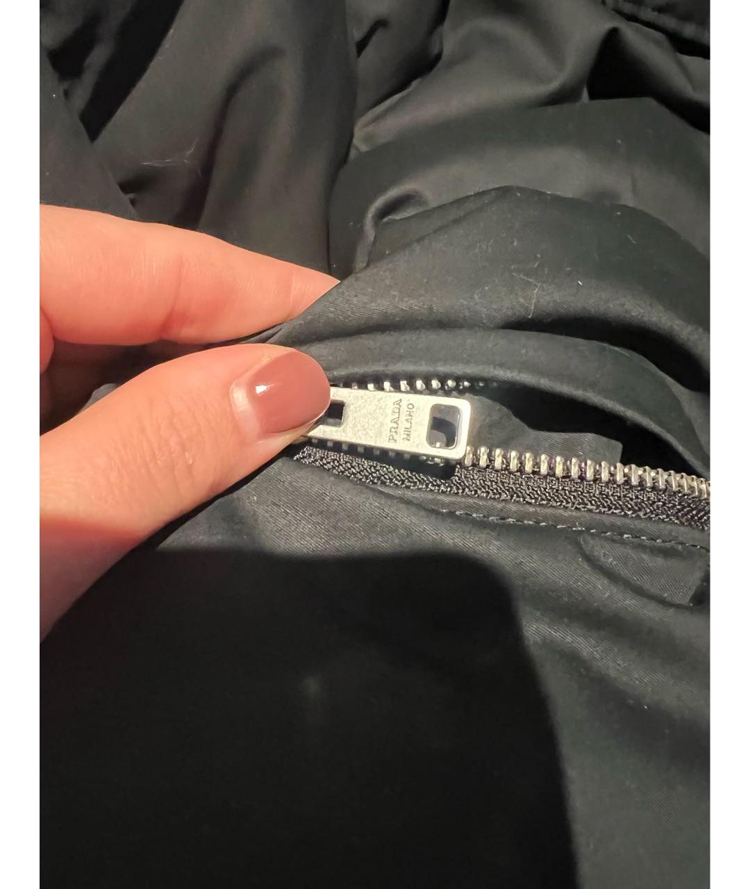 PRADA Черный полиамидовый пуховик, фото 5