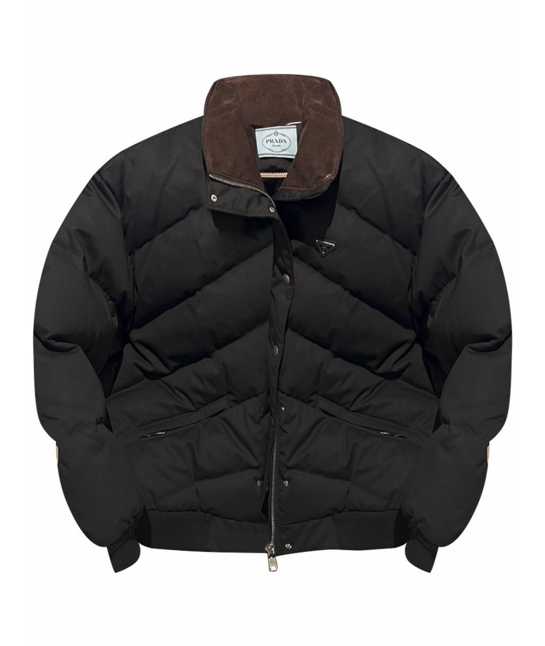 PRADA Черный полиамидовый пуховик, фото 1
