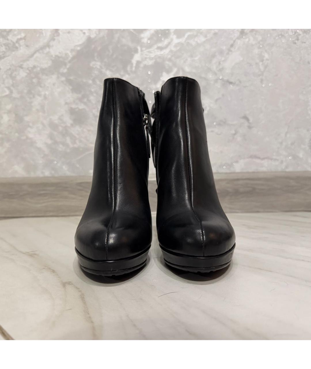 VALENTINO Черные кожаные ботильоны, фото 2