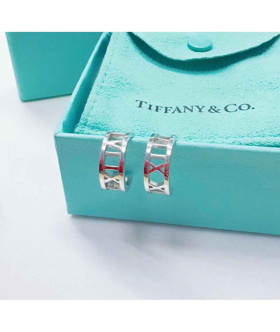 TIFFANY&CO Белые серьги из белого золота, фото 5