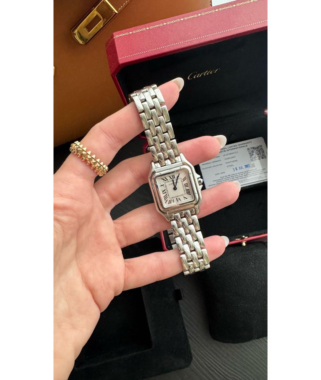 CARTIER Серебряные металлические часы, фото 5