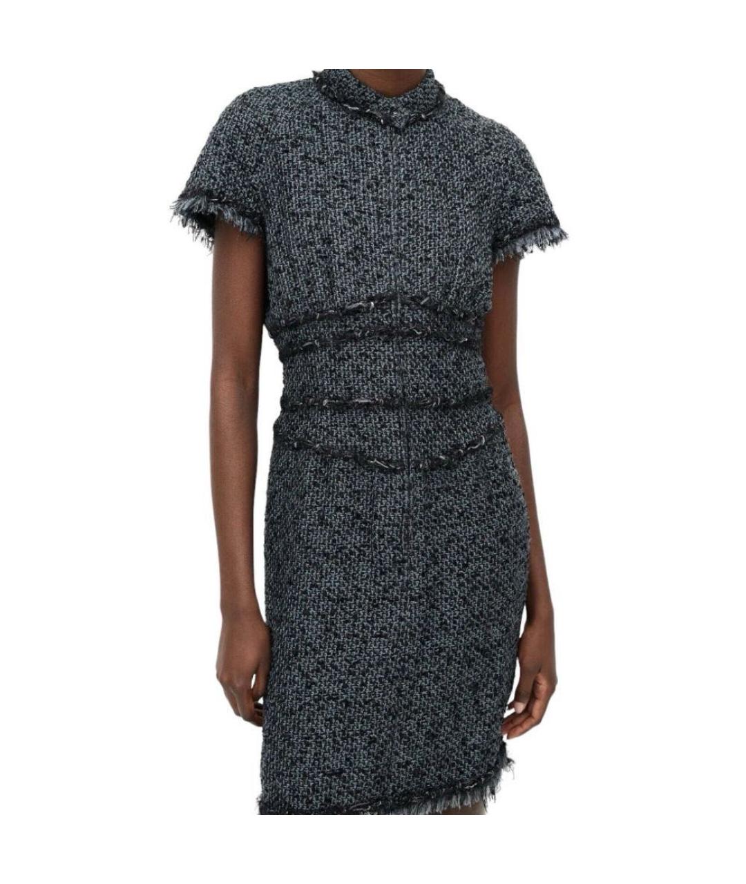 CHANEL Антрацитовое повседневное платье, фото 4