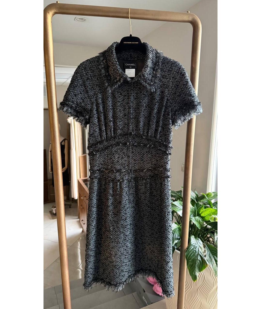 CHANEL Антрацитовое повседневное платье, фото 5