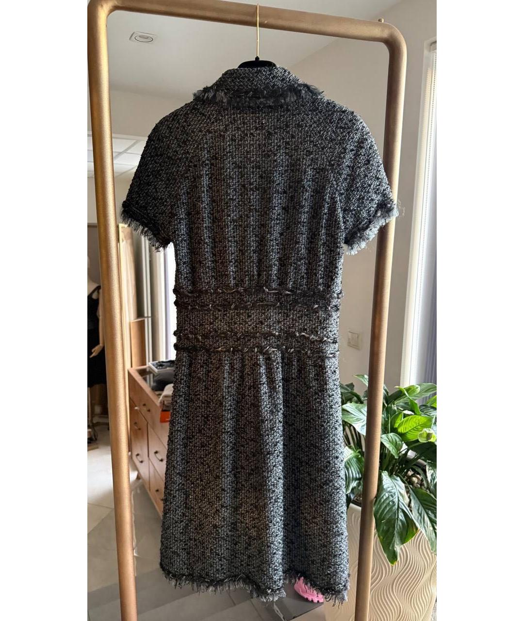 CHANEL Антрацитовое повседневное платье, фото 2