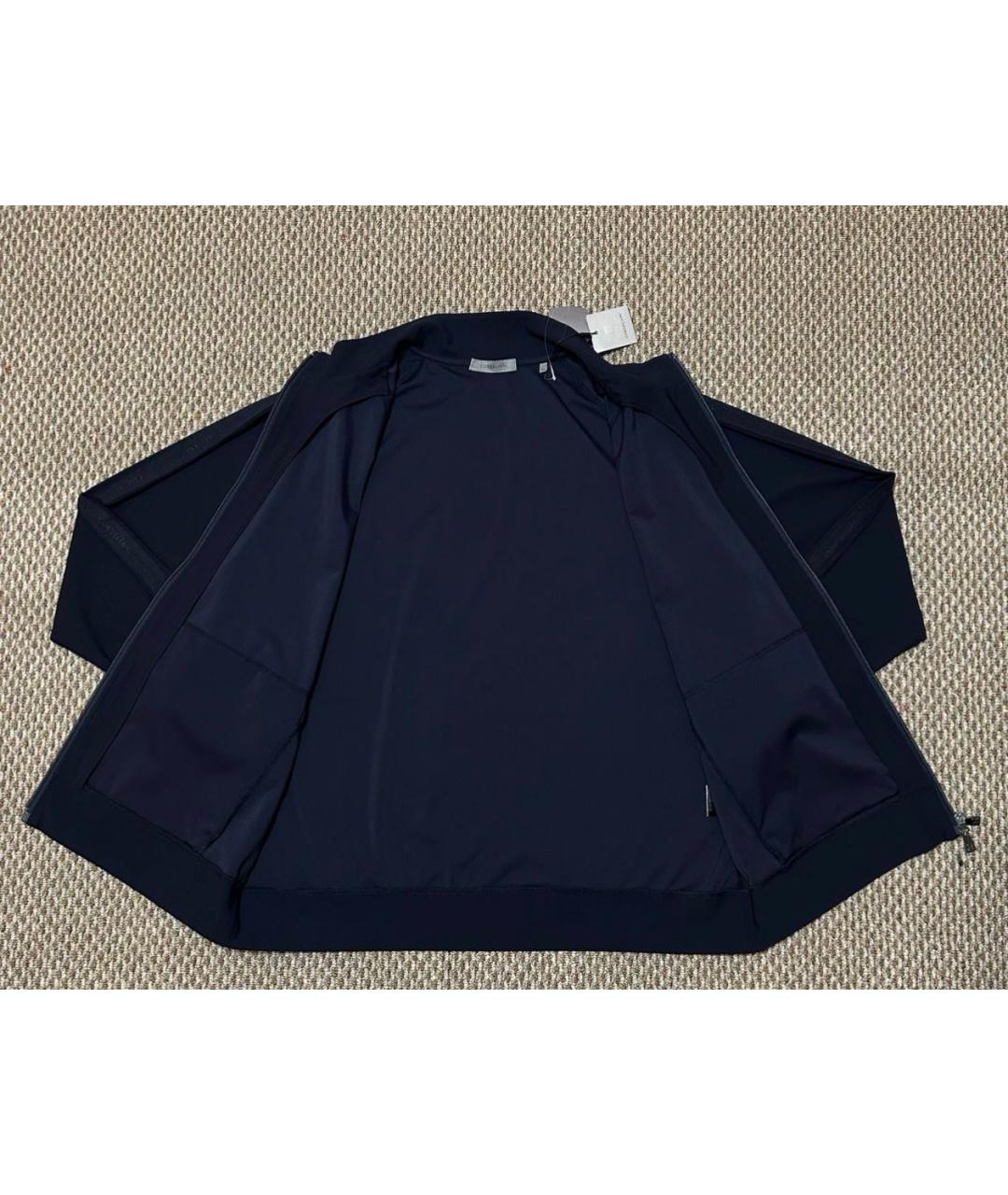 CORNELIANI Темно-синяя хлопковая куртка, фото 5