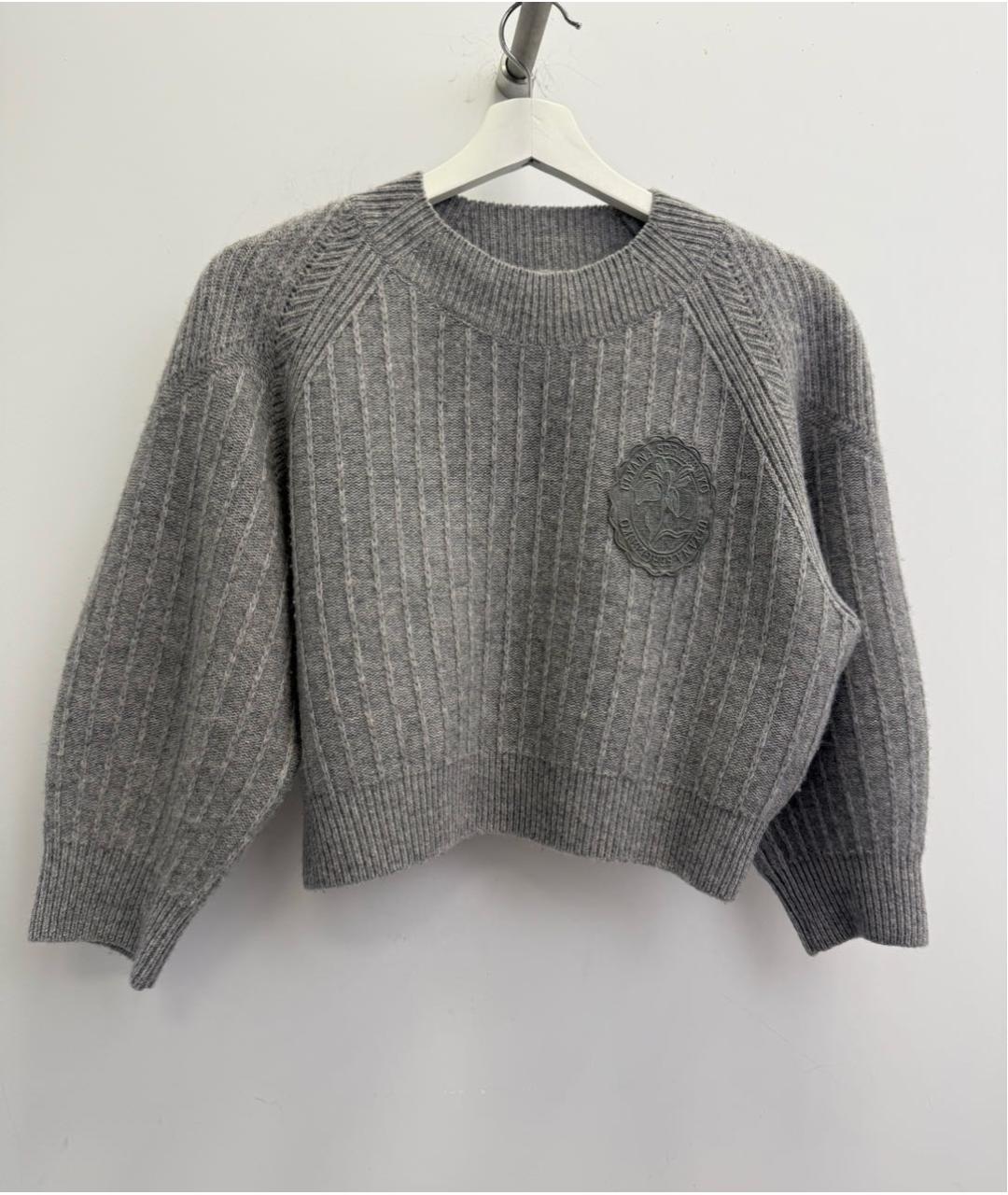 ULYANA SERGEENKO Серый кашемировый джемпер / свитер, фото 6