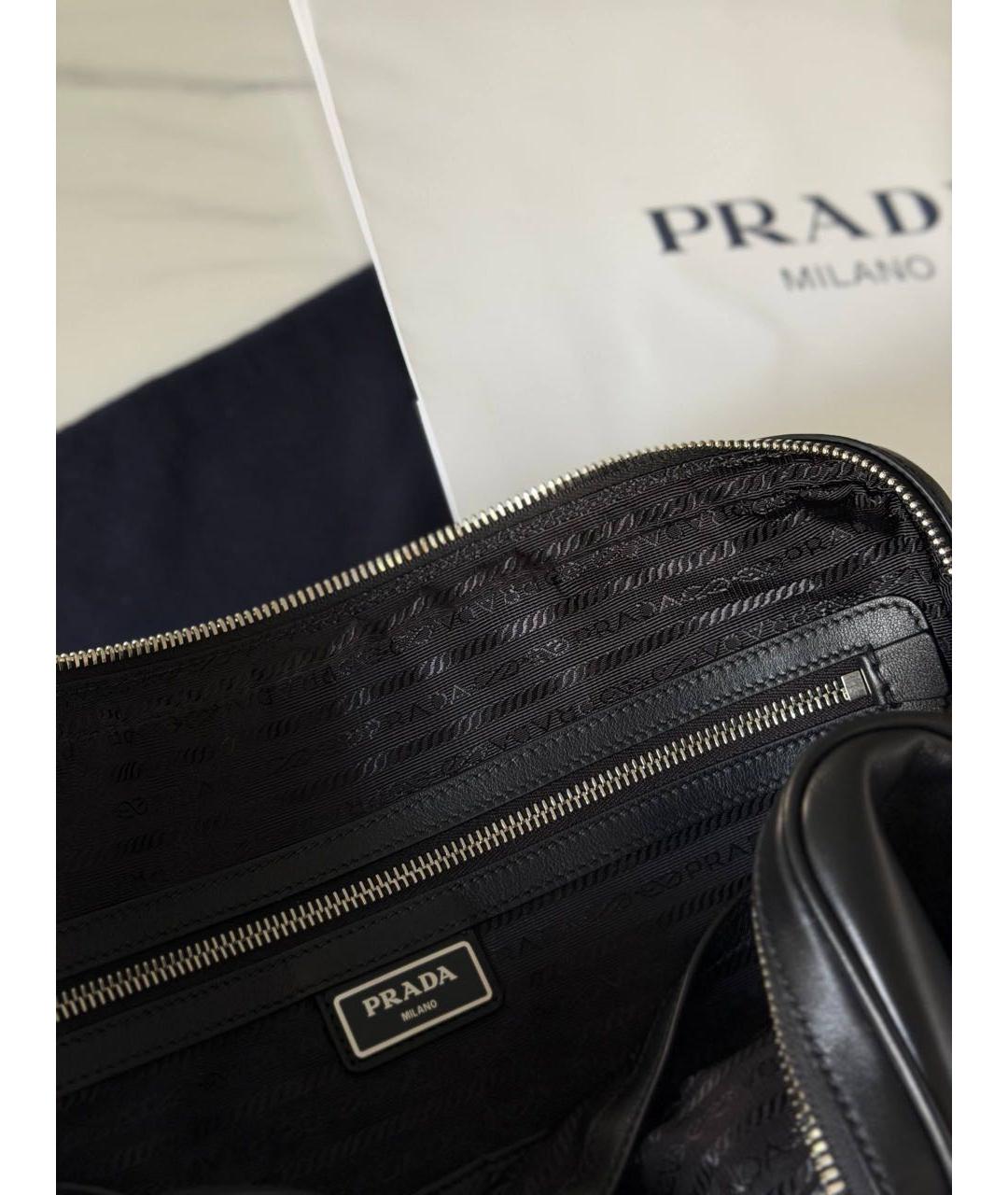 PRADA Черная кожаная папка для документов, фото 7