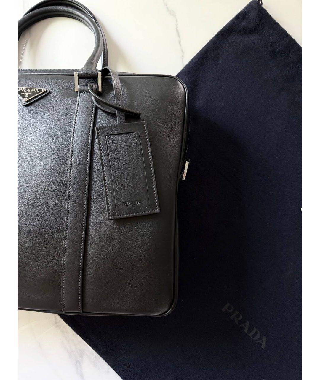 PRADA Черная кожаная папка для документов, фото 4