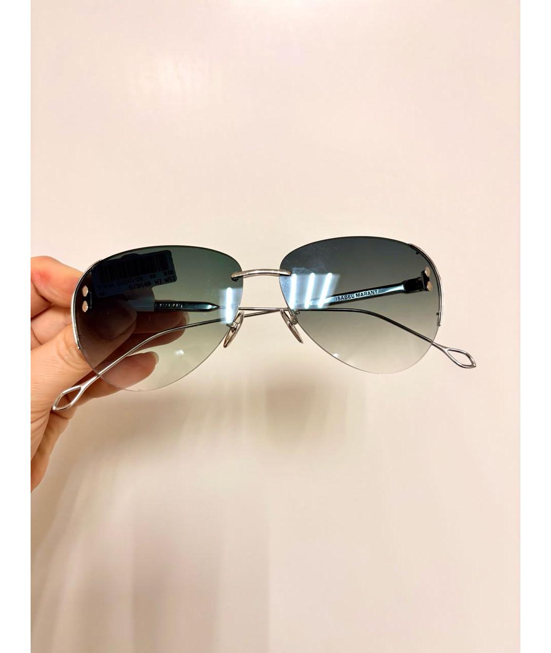 ISABEL MARANT Зеленые металлические солнцезащитные очки, фото 6