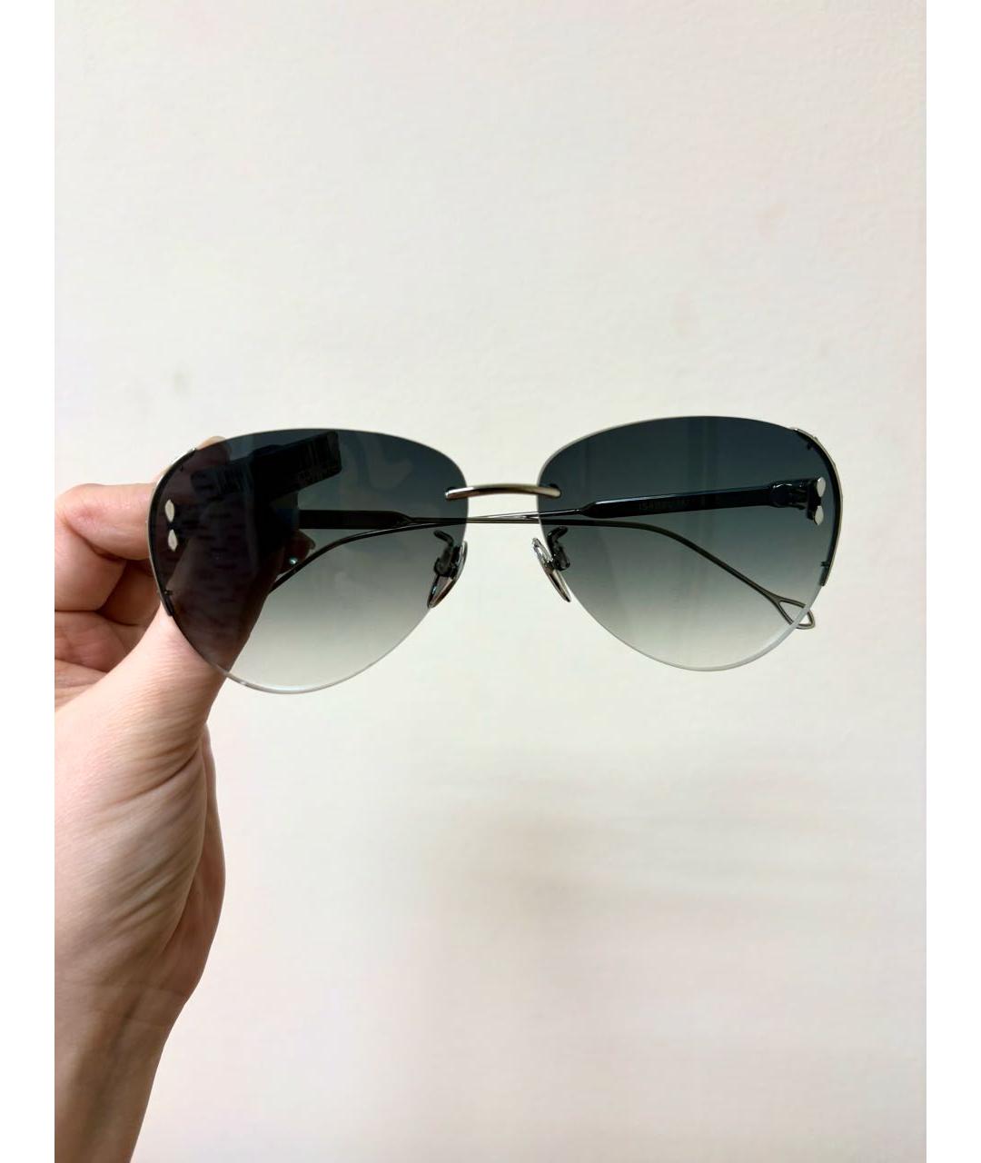 ISABEL MARANT Зеленые металлические солнцезащитные очки, фото 4