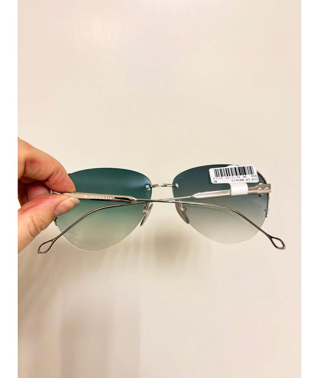 ISABEL MARANT Зеленые металлические солнцезащитные очки, фото 5