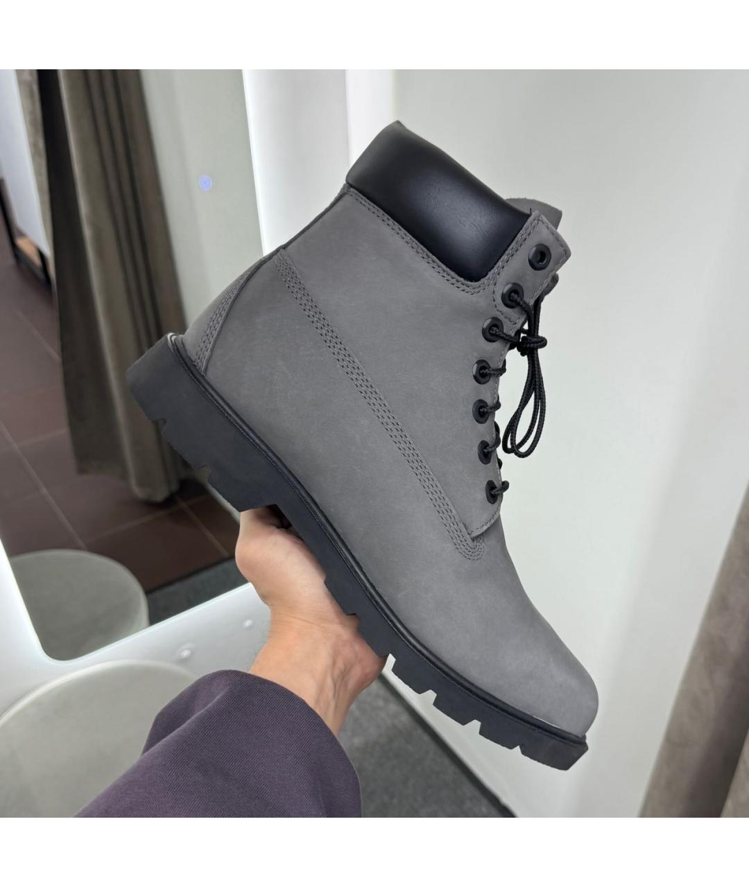 TIMBERLAND Антрацитовые нубуковые высокие ботинки, фото 5