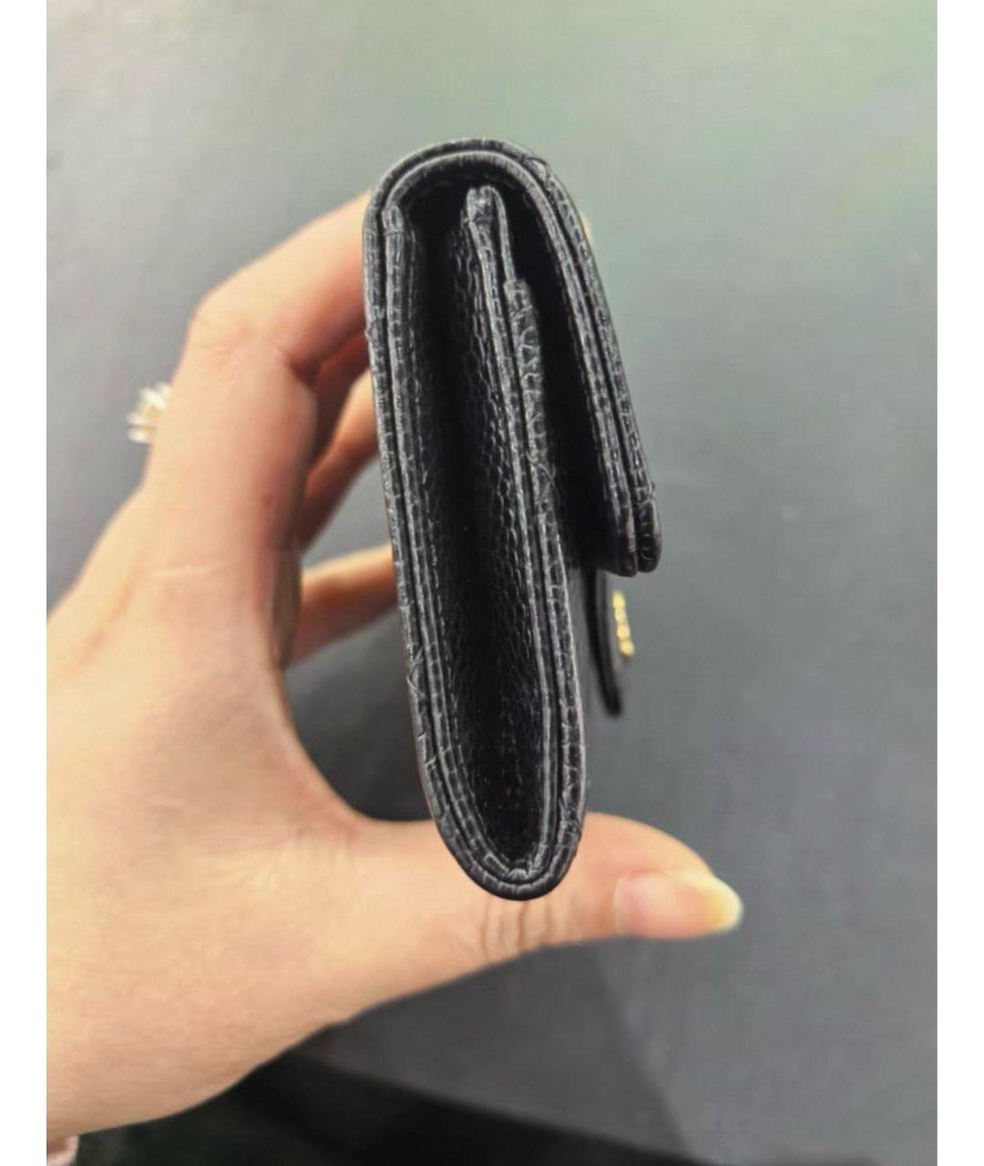 CHANEL Черный кожаный кошелек, фото 4