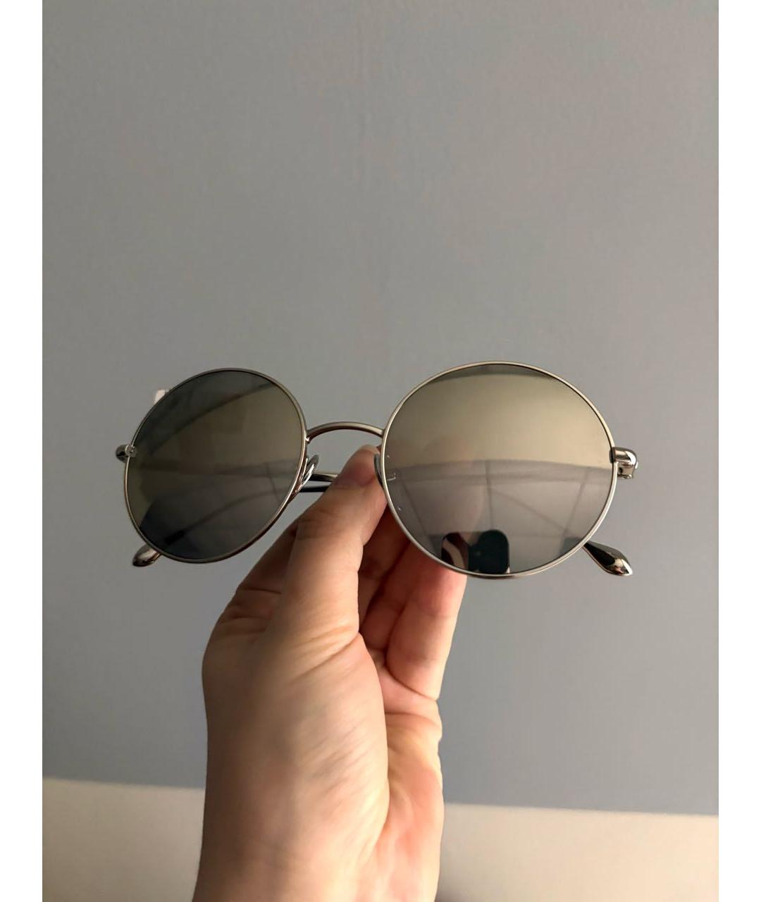 ISABEL MARANT Серебряные металлические солнцезащитные очки, фото 4