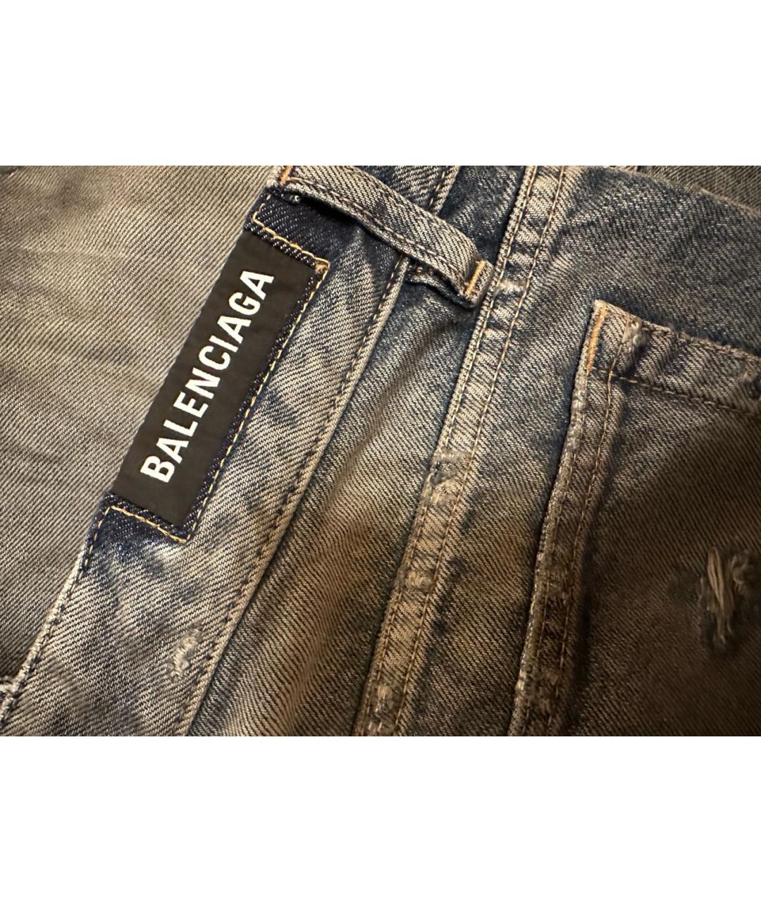 BALENCIAGA Синяя деним юбка макси, фото 4