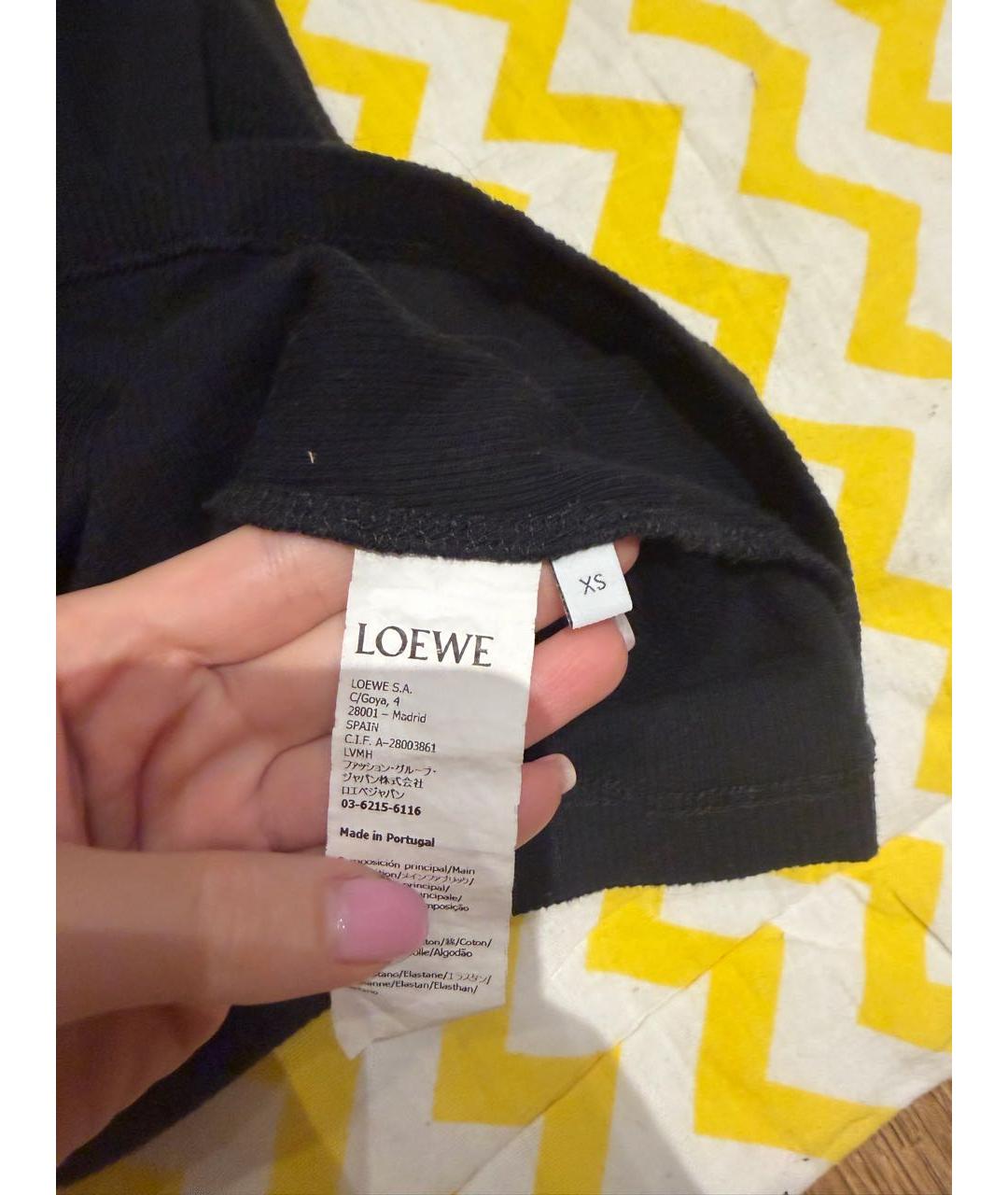 LOEWE Черная хлопковая майка, фото 4