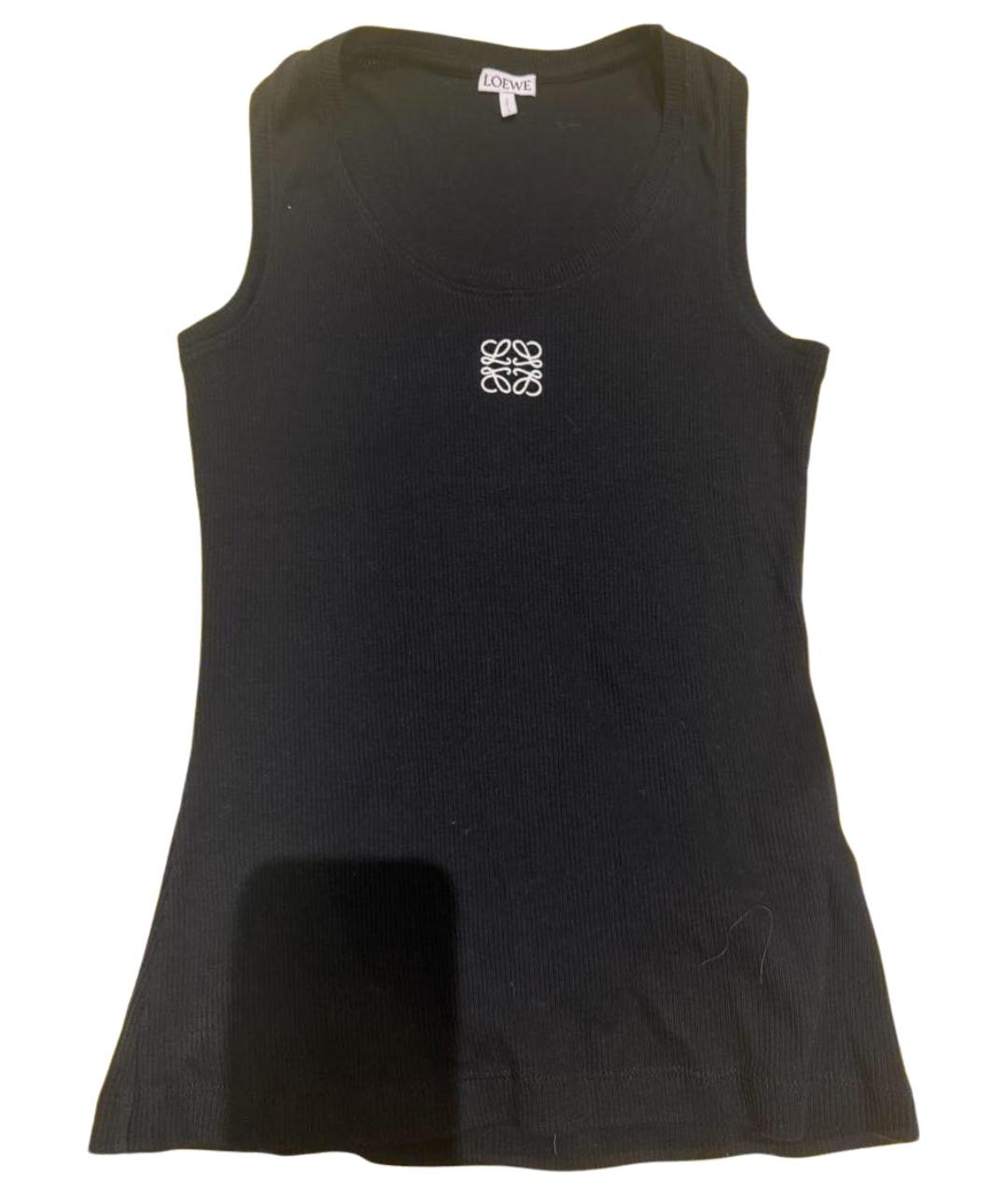 LOEWE Черная хлопковая майка, фото 1