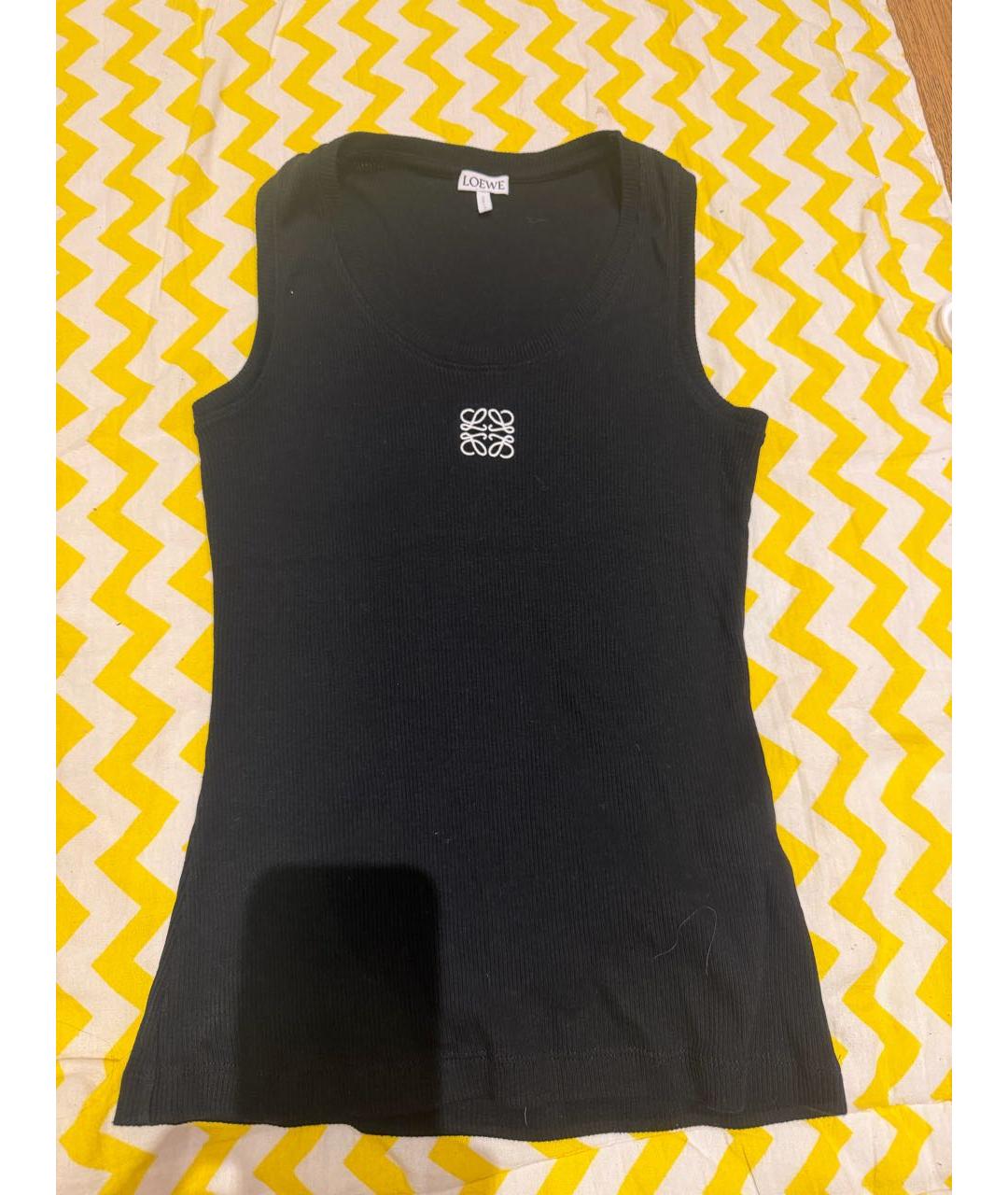 LOEWE Черная хлопковая майка, фото 5