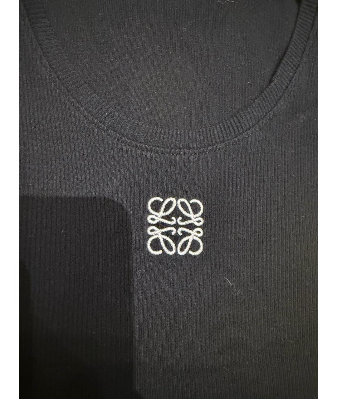 LOEWE Черная хлопковая майка, фото 2