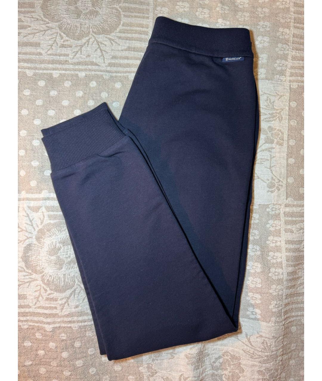 MONCLER KIDS Темно-синие хлопковые брюки и шорты, фото 3