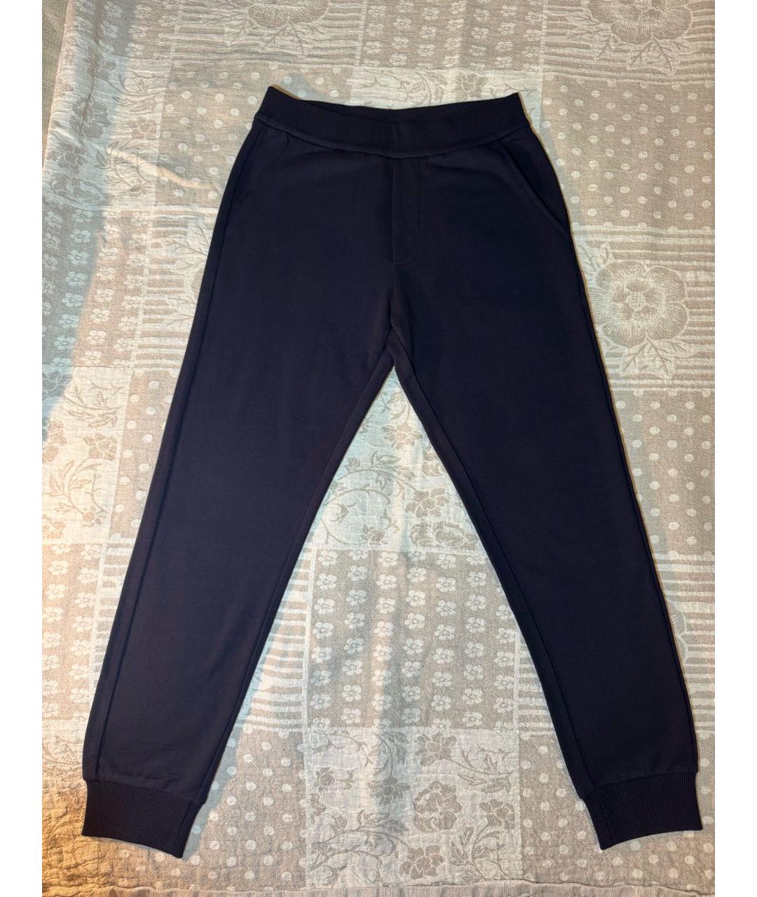 MONCLER KIDS Темно-синие хлопковые брюки и шорты, фото 5