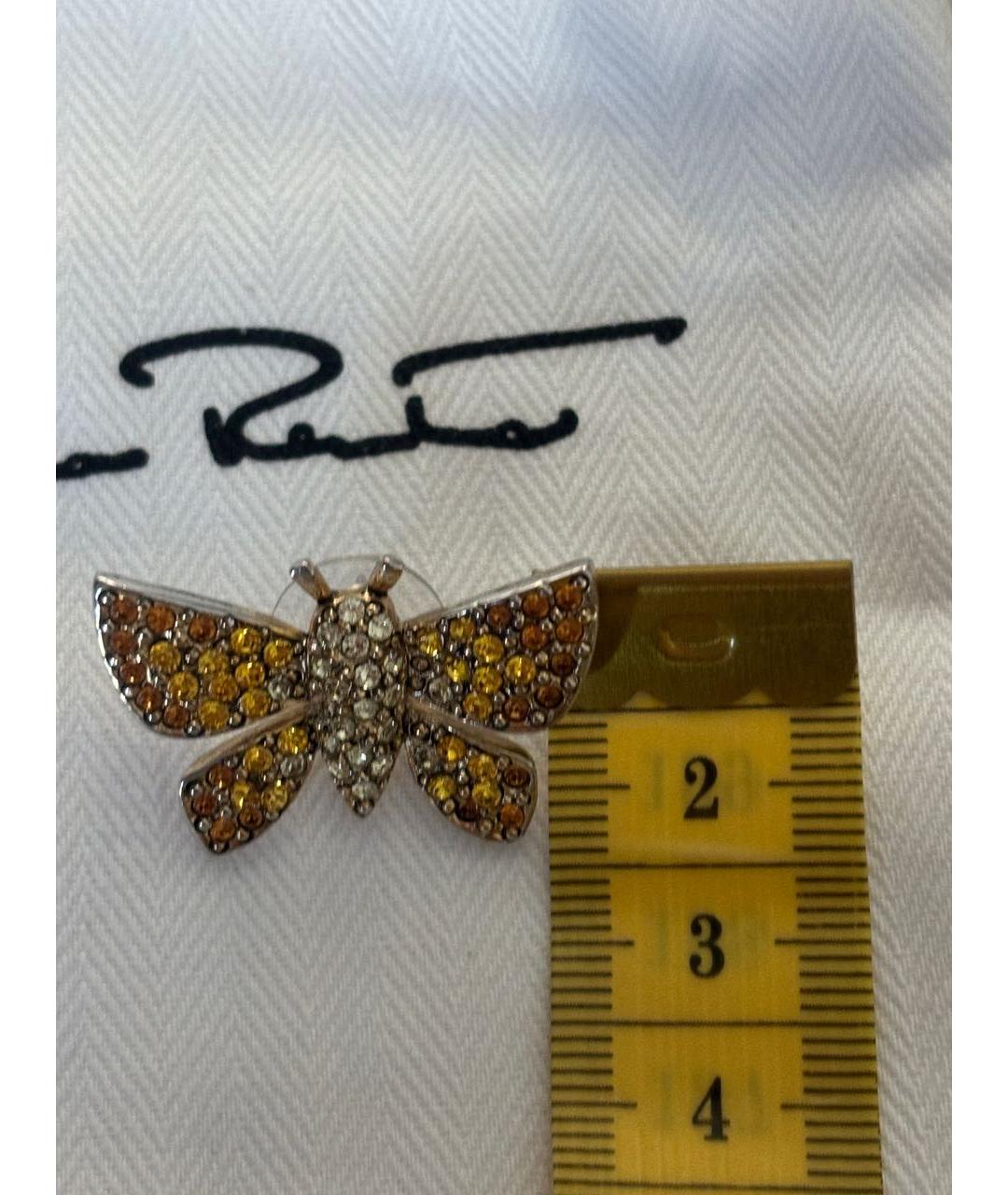 OSCAR DE LA RENTA Золотые позолоченные серьги, фото 6