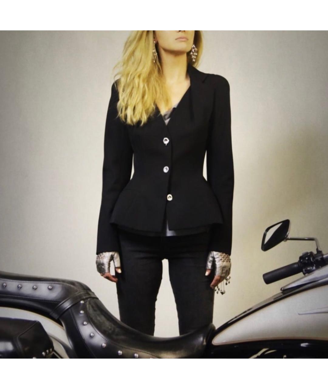 CHRISTIAN DIOR Черный шерстяной жакет/пиджак, фото 3