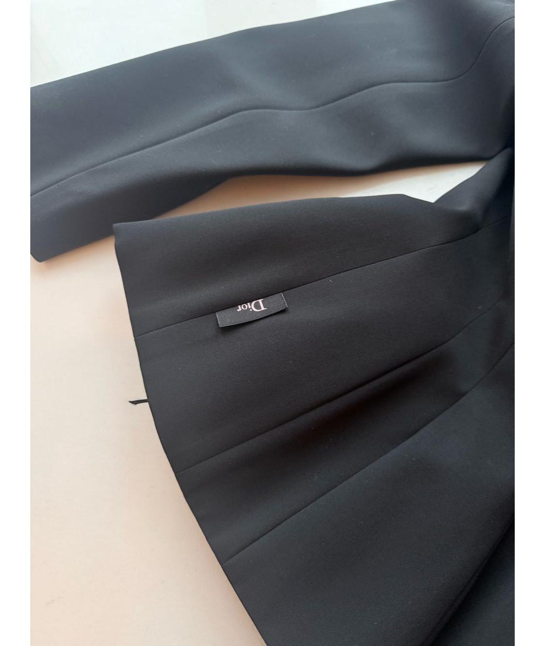 CHRISTIAN DIOR Черный шерстяной жакет/пиджак, фото 8