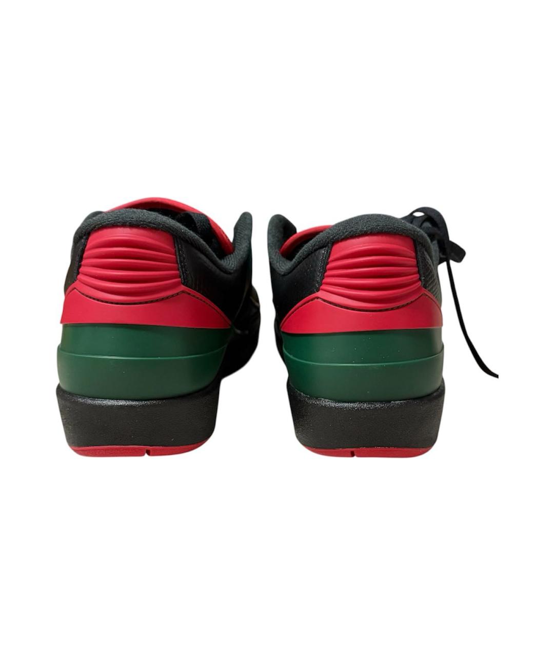 JORDAN Черные кожаные низкие кроссовки / кеды, фото 4