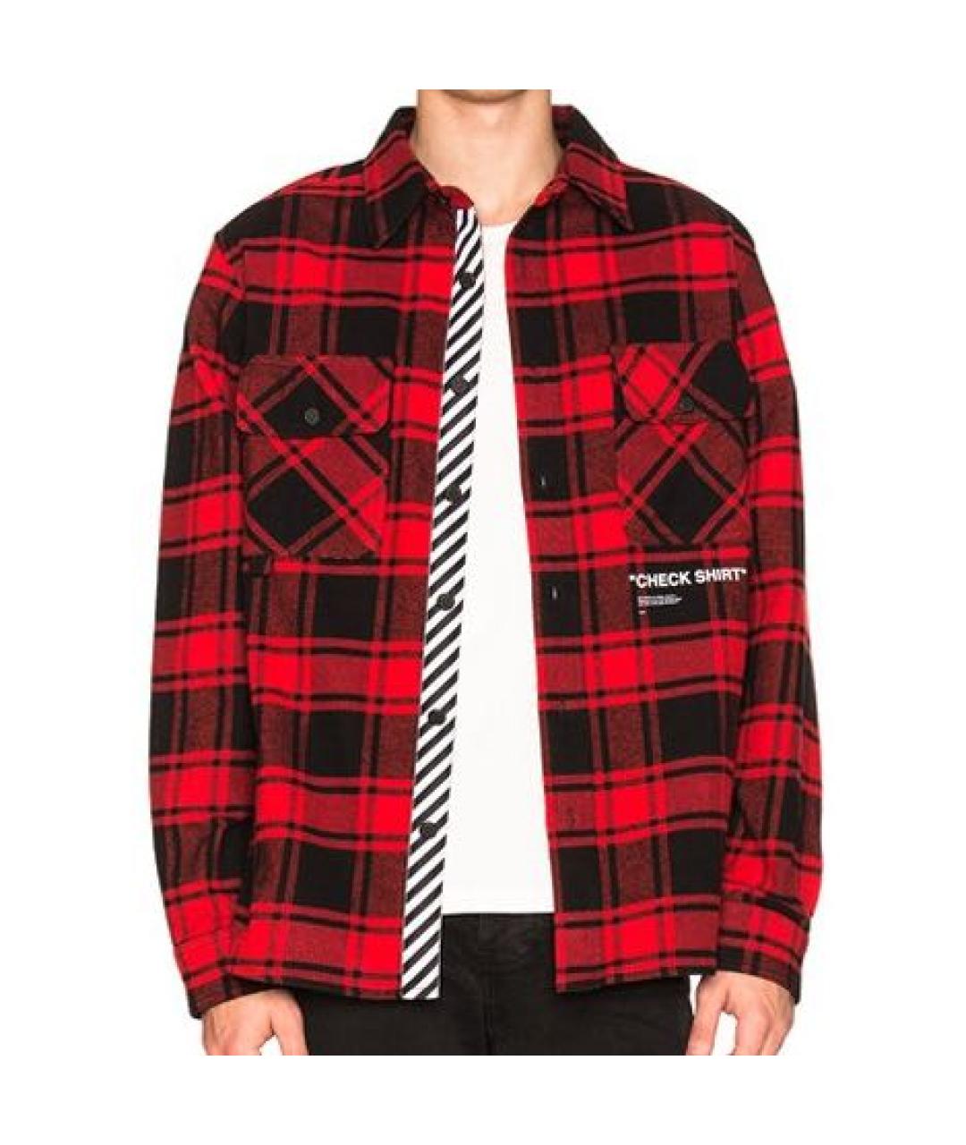 OFF-WHITE Красная хлопковая куртка, фото 8