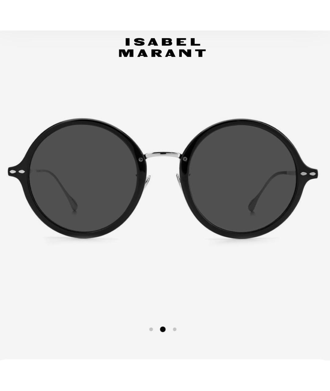 ISABEL MARANT Черные пластиковые солнцезащитные очки, фото 2