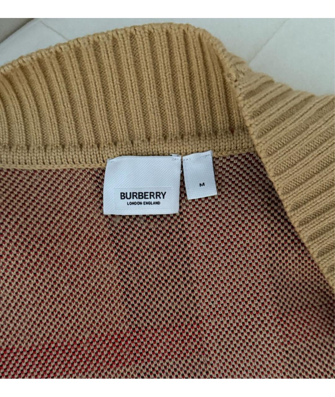 BURBERRY Бежевый шерстяной кардиган, фото 4