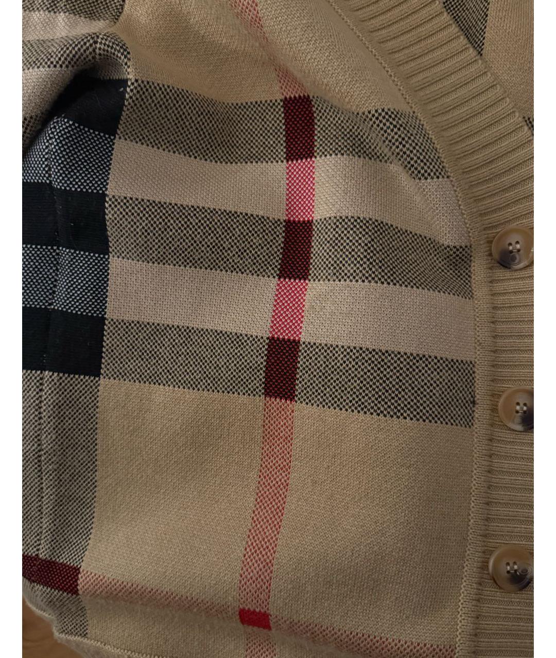 BURBERRY Бежевый шерстяной кардиган, фото 6