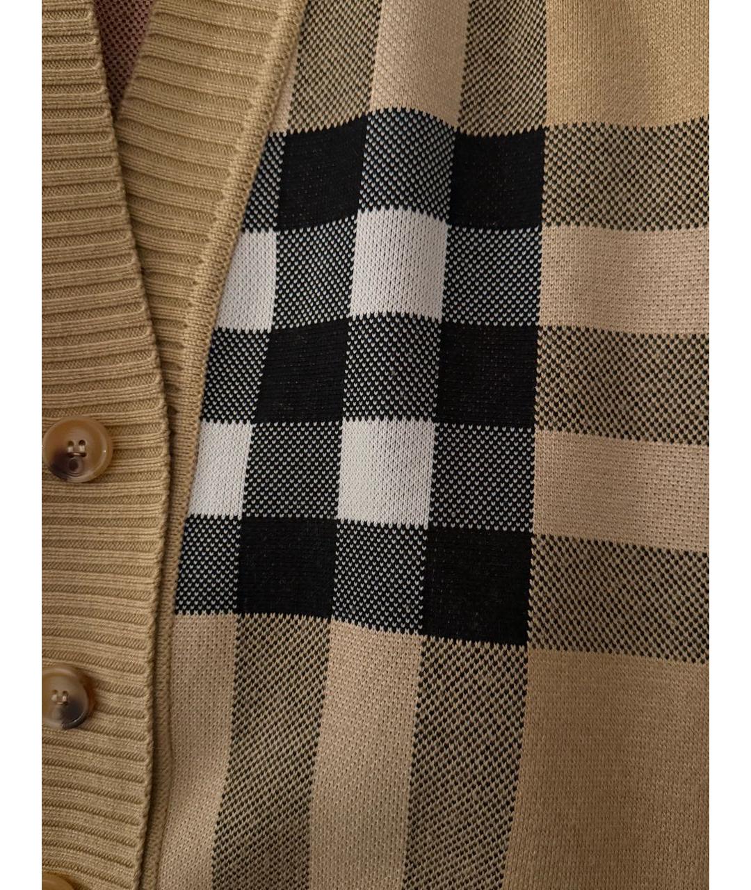 BURBERRY Бежевый шерстяной кардиган, фото 5