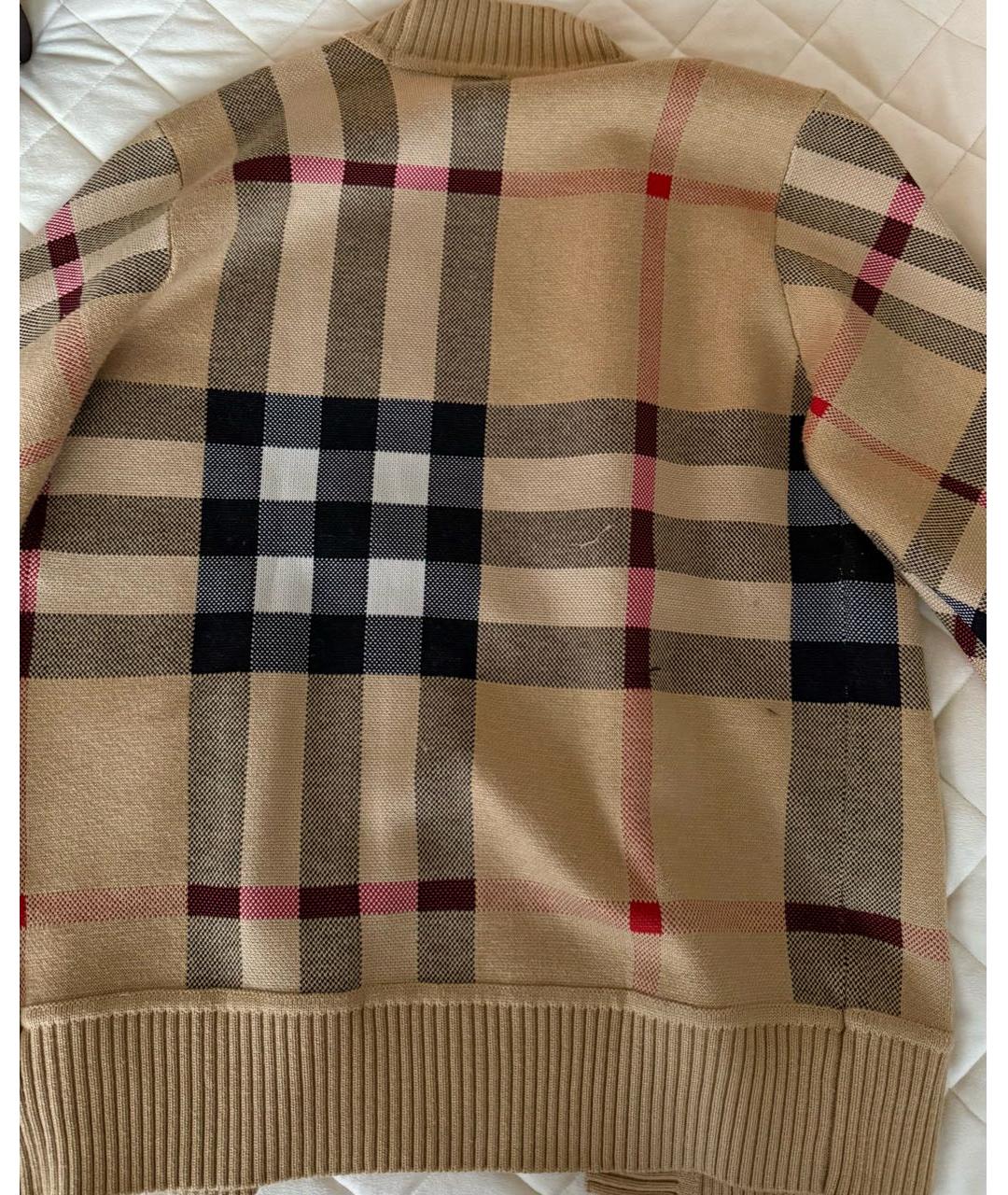 BURBERRY Бежевый шерстяной кардиган, фото 3