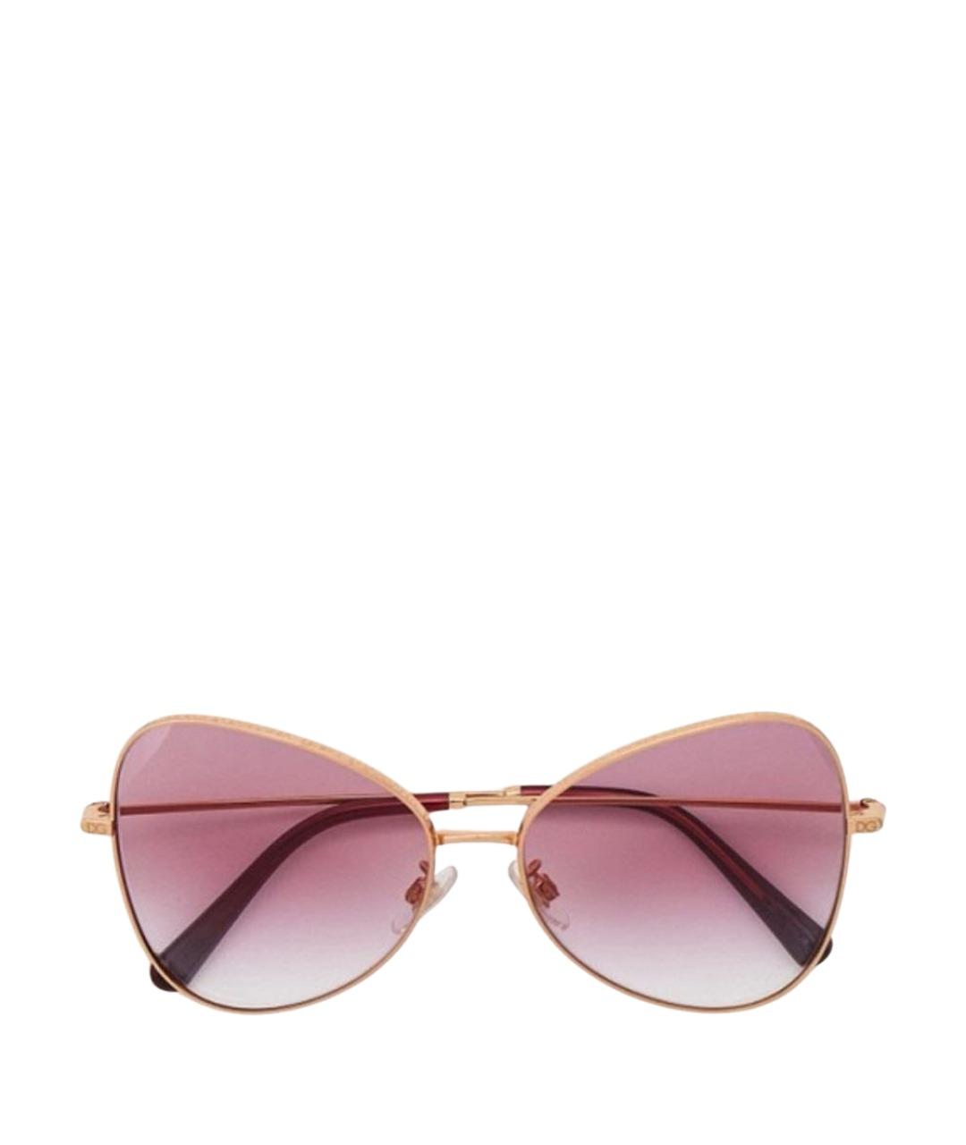 DOLCE&GABBANA Розовые металлические солнцезащитные очки, фото 1