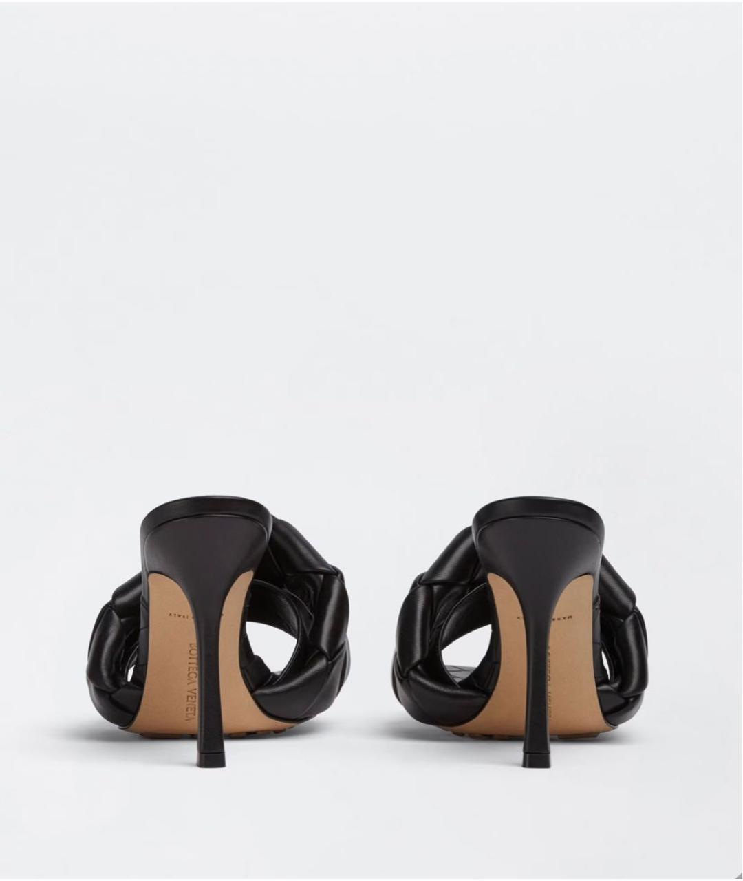 BOTTEGA VENETA Коричневые кожаные мюли, фото 3