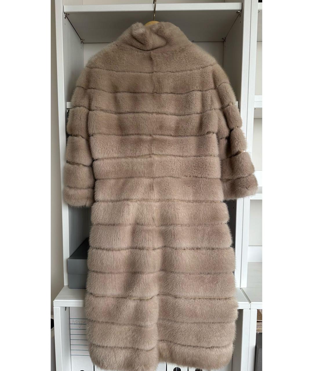 PAOLO MORETTI Бежевая меховая шуба, фото 2