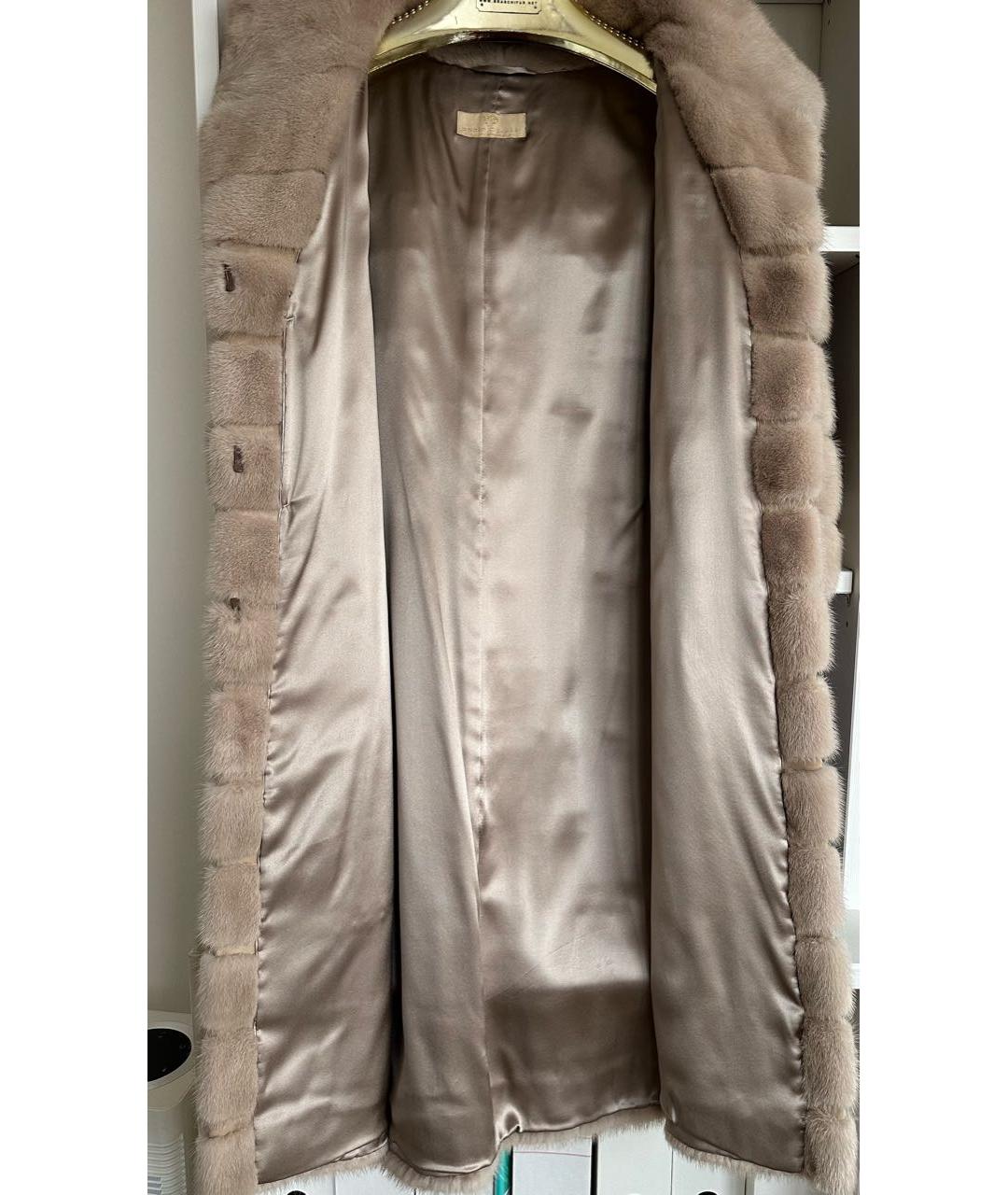 PAOLO MORETTI Бежевая меховая шуба, фото 7