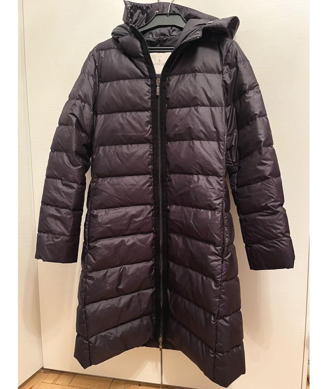 MONCLER Черный полиамидовый пуховик, фото 9