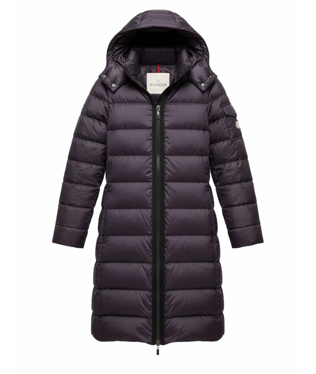 MONCLER Черный полиамидовый пуховик, фото 1