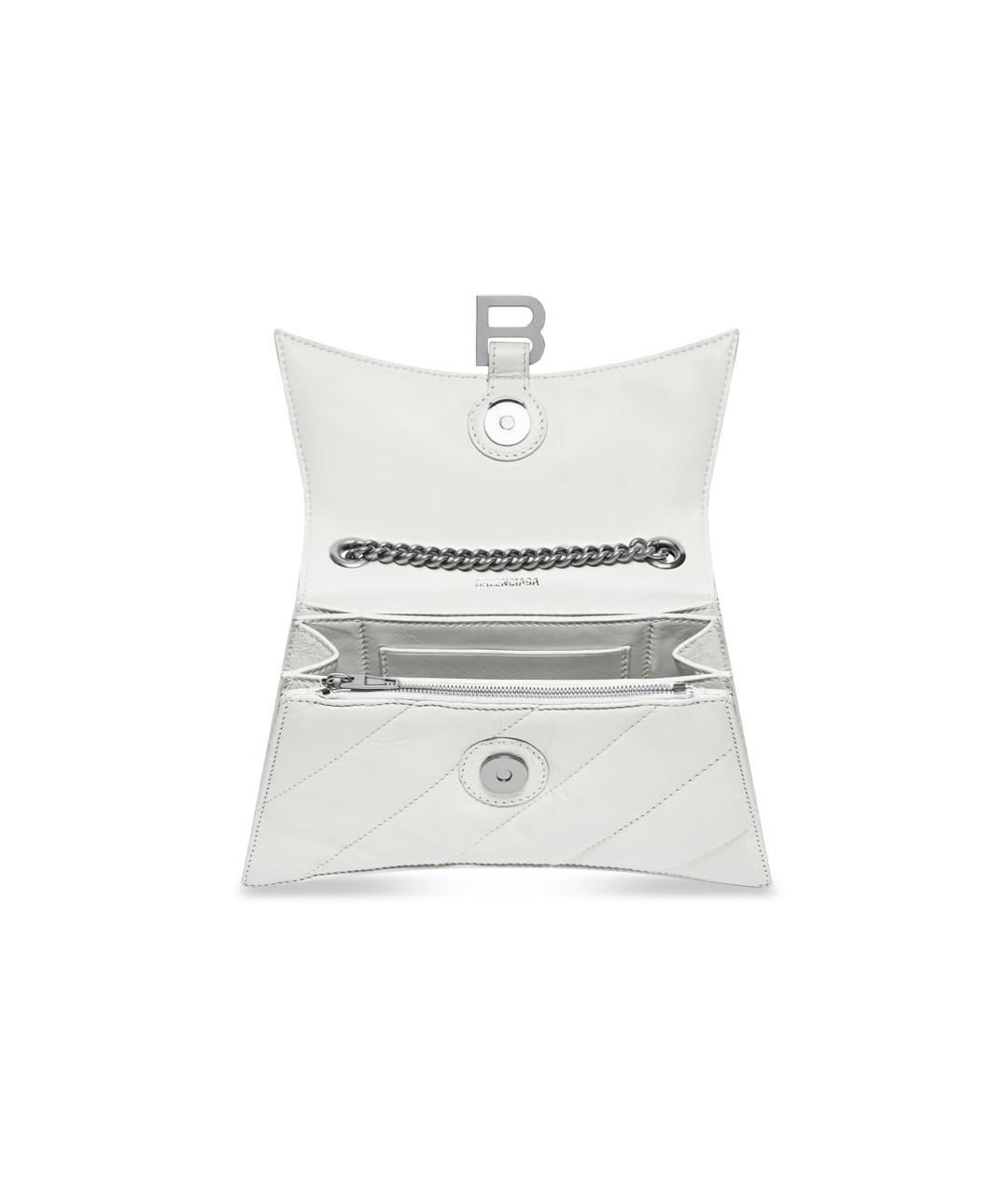 BALENCIAGA Белая кожаная сумка через плечо, фото 5