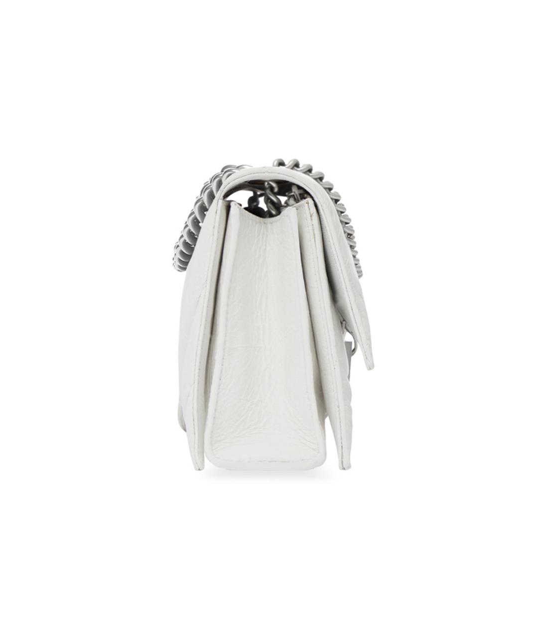 BALENCIAGA Белая кожаная сумка через плечо, фото 3