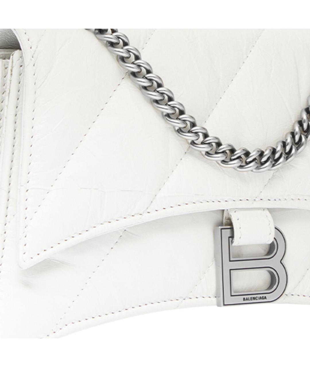 BALENCIAGA Белая кожаная сумка через плечо, фото 7