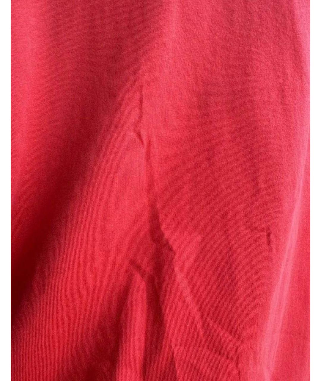 BALENCIAGA Красная хлопковая футболка, фото 6