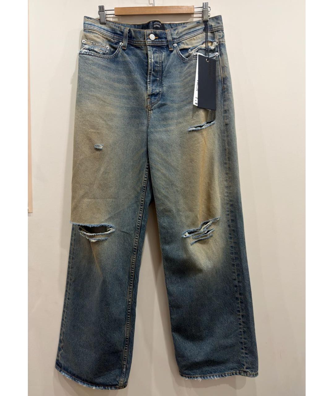 Enfants Riches Déprimés Темно-синие хлопковые прямые джинсы, фото 7