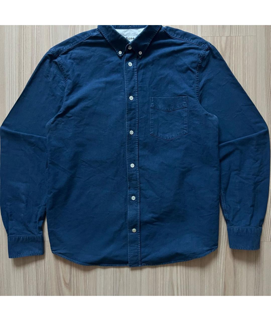 ACNE STUDIOS Синяя хлопковая кэжуал рубашка, фото 3